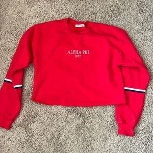 Alpha Phi cropped crew neck, size S
